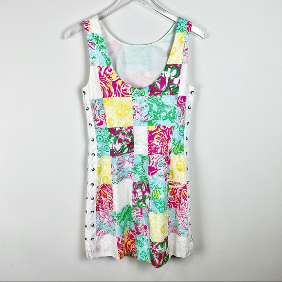 Lilly Pulitzer Delia Patchwork Shift Dress size 4 - Picture 4 of 7